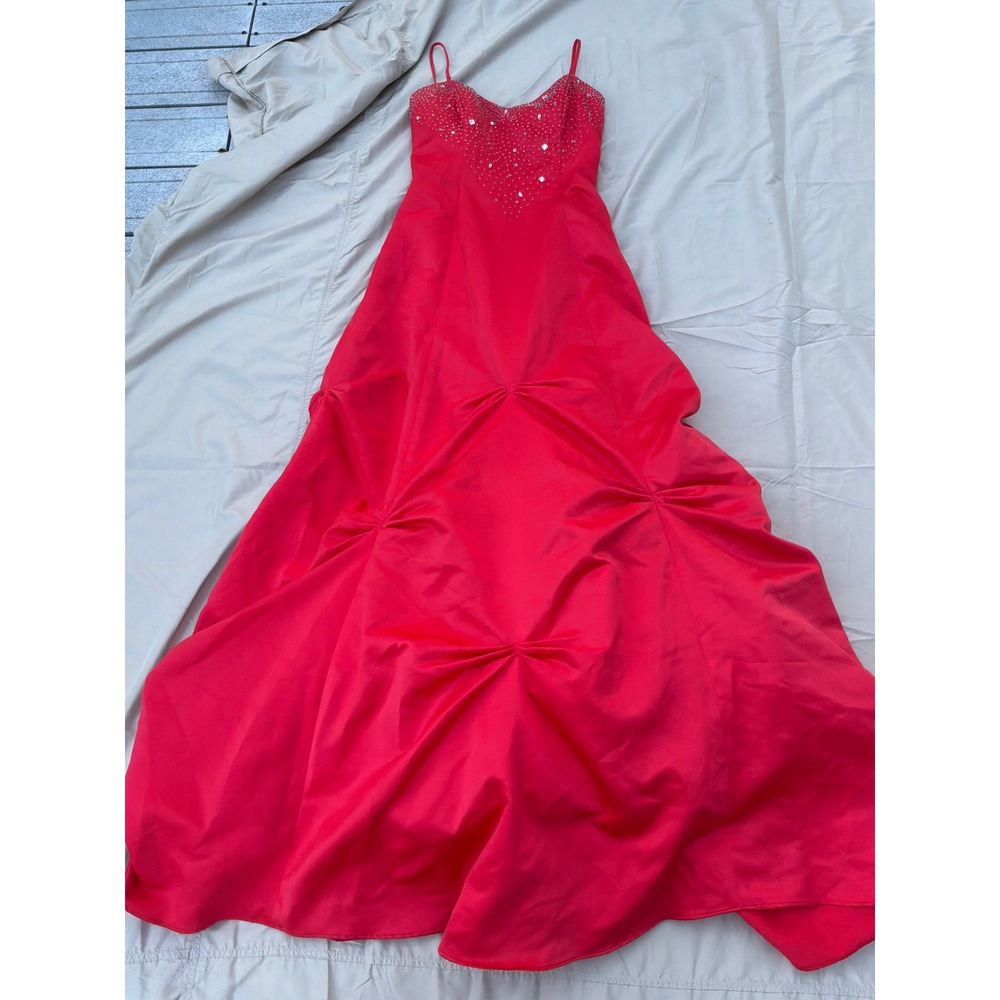 Promcore Womens Masquerade Ballgown Gown 9/10 Red Rhinestone 426685